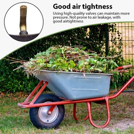 Udbrud Wheelbarrow Wheel Tube, 2 Pieces 4.10/3.50-4 Wheelbarrow Tyre Tube, Straight Valve Stem for Wheelbarrows, Tractors, Mowers, Carts