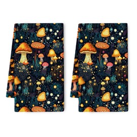 Pintukee - Juego de 2 bonitos paños de cocina decorativos para cocina, suaves, absorbentes, hippie, regalos de bruja, toallas de mano para cocina, granja, día festivo, decoración del hogar, paño de té