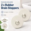 Rubber Tub Stopper, 2 Pack Bathtub Drain Plug for 1.5"