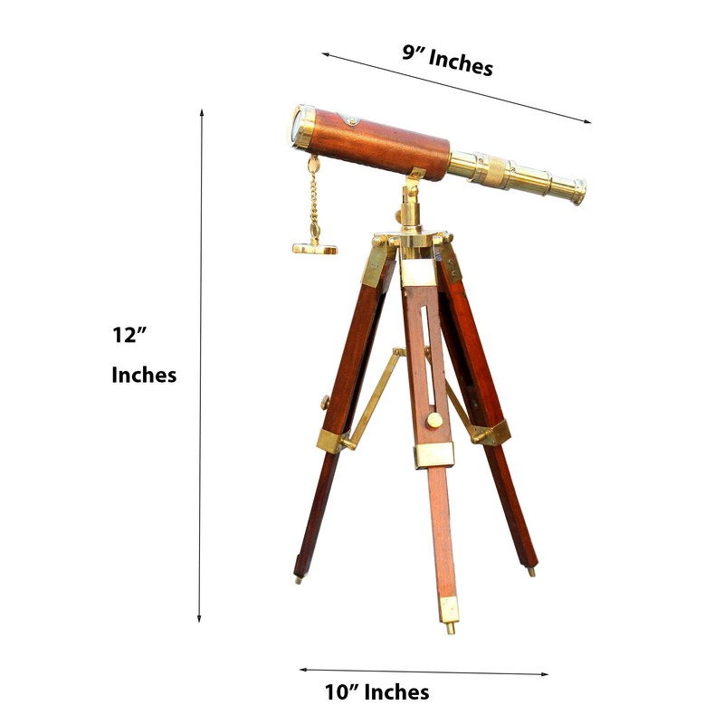 Brass Telescopes Sailor, Pirate Collection Nautical Leather Bounded Telescope with