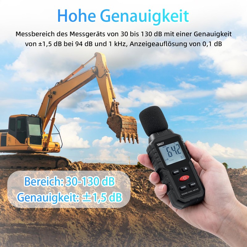 Mcbazel Digital Sound Level Meter Sound Level Meter with LCD