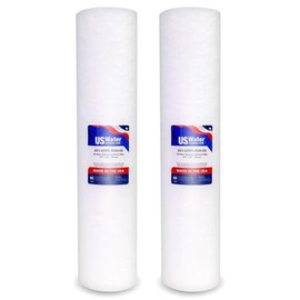 US Water Systems Spun Polypropylene Sediment Filter 4.5 X 20 Water Filter Replacement 5 Micron, Removes Dirt, Rust, and Sediment, Made in the USA - Pack of 2