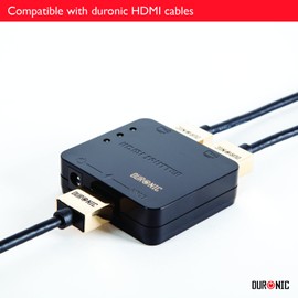 Duronic HS12 - 2 Way HDMI Splitter Box - Latest High Performing HDMI Technology - 1 Input 2 Output - Full HD 1080p 3D Enabled - Displays 1 HD Source To 2 TV's