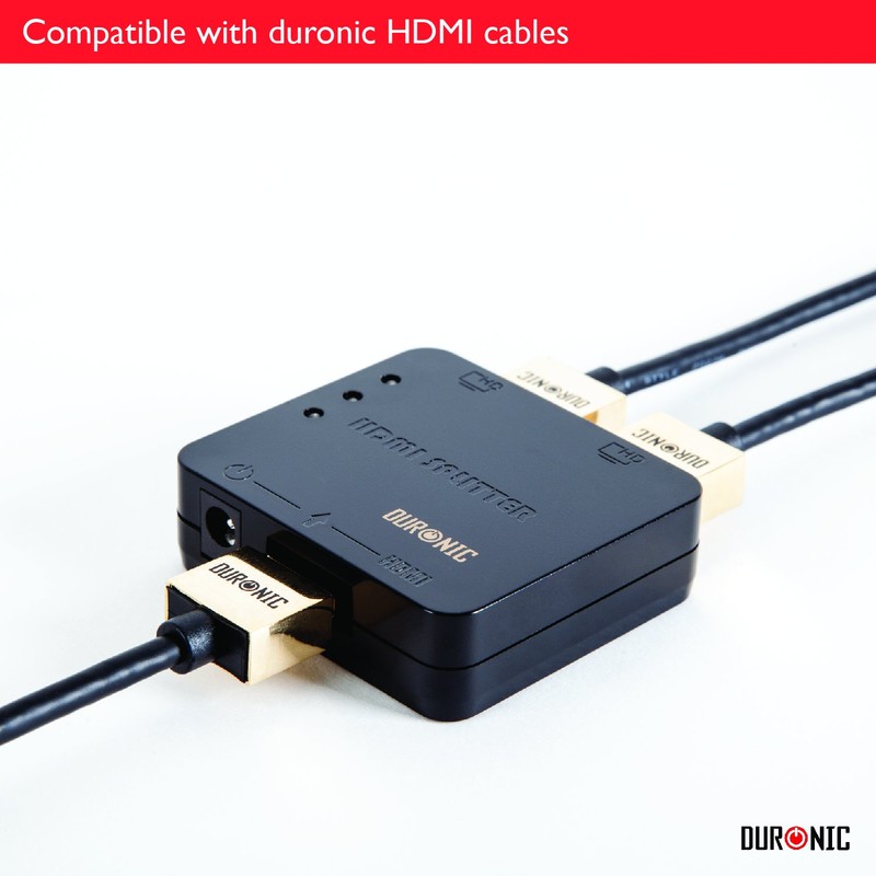 Duronic HS12 - 2 Way HDMI Splitter Box - Latest