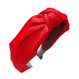 1 x Fashionable Knotted Headband for Women, Wide Headband, Hair Band with Knot, Fabric Headband Hair Accessories for Women and Girls, Wedding, Party, Stage, Holiday, Yoga, Face Washing, Red