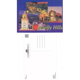 LA2278 [ ONE Card ] I LOVE BEVERLY HILLS  6 1/2" x 4 1/2"  from HibiscusExpres