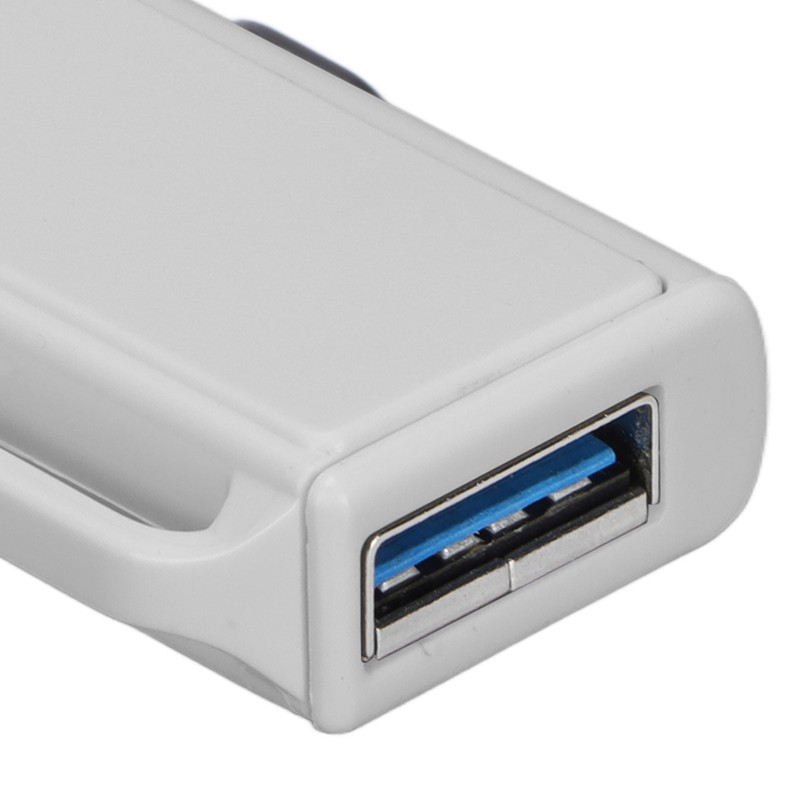 USB Flash Portable White Plastic Push Pull Flash Disk for