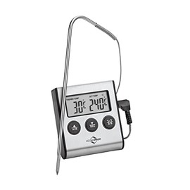 Küchenprofi Primus Digital Roasting Thermometer, -50 °C to 300 °C, Switchable °C/°F, Measuring Probe 16 cm, with Timer, Magnet and Base, Meat Thermometer, Cooking Thermometer, Grill Thermometer