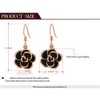 Black Rose Flower Hook Earrings for Womens Wedding Earrings 18K