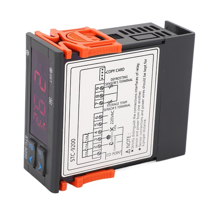 Digital Temperature Controller Dual Sensor LED Screen Thermostat for Cold