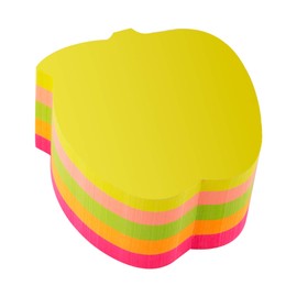 D.RECT Sticky Notes | Set of 1 Pieces | 70x70mm | Sticky Notes | 1x400 a Pad of Sheets | Office Supplies | Neon Color | Apple Shape