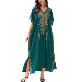 L-Peach Women's Lace Floral Crochet Hollow Bohemian Kimono Cardigan Cover up Seaside Garment Navy