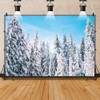 Xiaoterna 10x8ft Winter Snow Scene Backdrops Winter Landscape Forest Sky