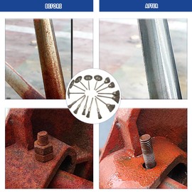 BE-TOOL Wire Brushes, Steel Wire Brush Steel Wire Brush Polishing Wheels Set Kit for Rotary Tool Drill Bit 3 Mode（15 pcs Cup Wire Brush）