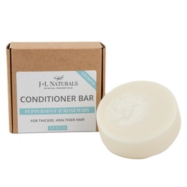J&L Naturals Solid Conditioner Bar | Deep Hair Conditioner For Men + Women | Made in US | Sulfate Free, Paraben Free, Vegan, Natural, Cruelty-Free (Growth (Peppermint & Rosemary), 5-Pack Bundle)