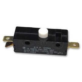 CHERRY E13-00E Switch, General Purpose, Single Pole, Button Actuator, 15A @ 125/250 VAC by CHERRY