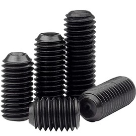 MonsterBolts - #5-40 x 5/8" Cup Point Set Screws, ASME B18.3, Alloy Steel, Black Oxide, 10 Pack