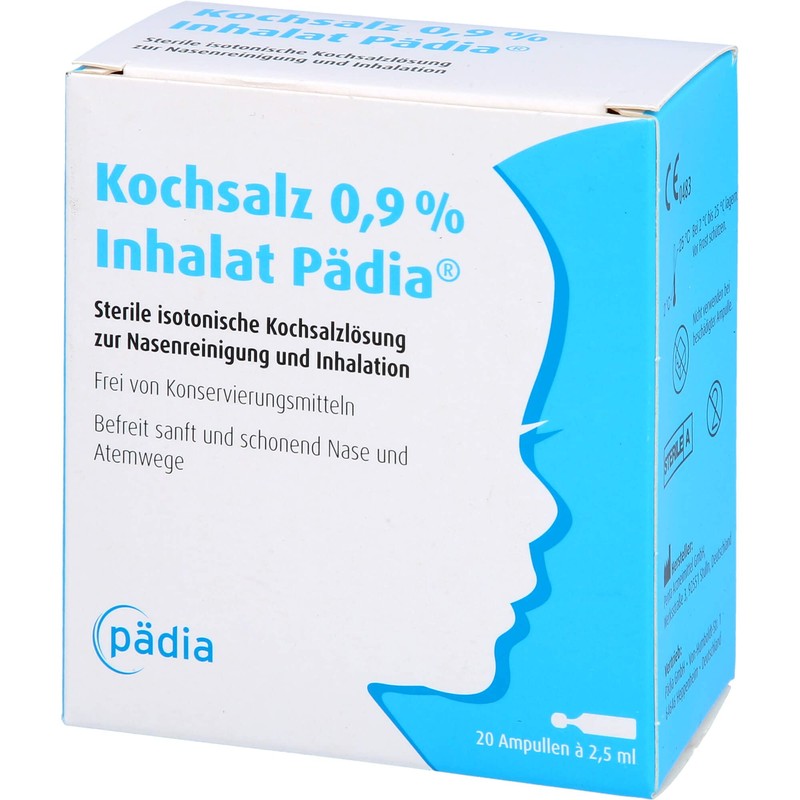 Cooking Salt 0.9% Inhalate Paedia Ampoules 20 x 2.5 ml