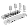 Electric Guitar Bridge Full Set 12 String Zinc Alloy Silver
