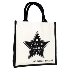 Thank You Teacher Gifts Bag Gifts for Teachers Funny Teacher Appreciation Gift Teacher Gifts for Women End of Year Gift 30cm x 30cm x 19cm 14 Litre Capacity Student Pupil Teachers Gifts (Black Bag)