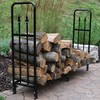 Sunnydaze Indoor/Outdoor 6-Foot Decorative Firewood Log Rack - Powder-Coated Steel