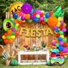 Gold Fiesta with Taco and Cactus Balloons