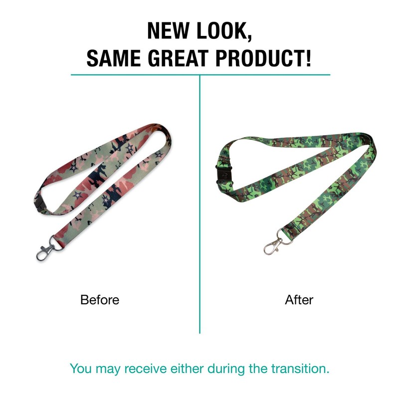 Lucky Line Lanyard with Swivel Snap, Camo Design (C202), Camouflage,