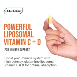 ProHealth Liposomal Vitamin C 2000mg + Vitamin D3 400IU softgels 30 Days Supply