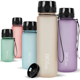 720°DGREE Water Bottle 1l “uberBottle“ softTouch +Sieve - BPA-Free Tritan, Leakproof, Reusable Drinking Bottle - Sports Bottle for Men, Woman, Office, Gym, Fitness, Outdoor, Hiking, Cycling, Travel