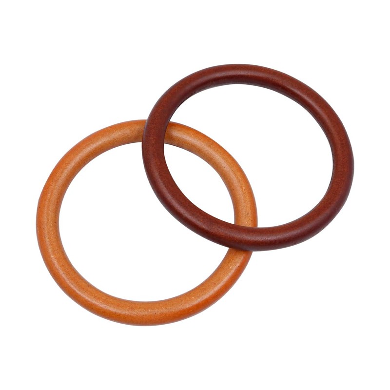 VOANZO 4PCS 2 Colors Wooden Round Shape Purse Handle Bag