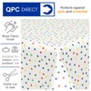 QPC Direct Rainbow Polka Dot PVC Oilcloth Table Cover Vinyl