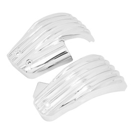 HCmotorku Battery Side Fairing Covers Chrome Left & Right Panels Fit for Harley M8 Softail Breakout FXBR FXBRS Fat Boy FLFB FLFBS 2018-2023
