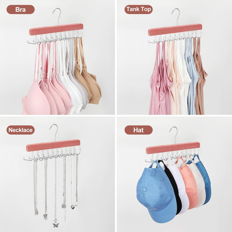 TOPIA HANGER Cedar 2 Pack 2 in 1 Belt Tie