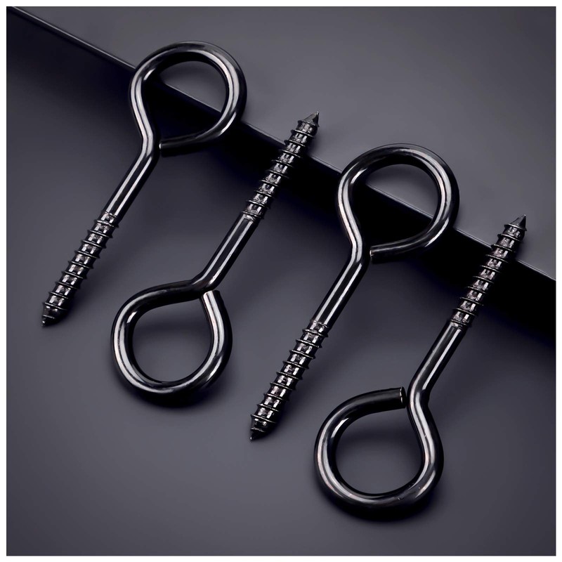 ZAUGONTW 5 Inch Eye Hooks, Large Eye Bolts Screw in