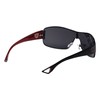 Khan Shuffle - One Piece Shield Sunglasses (Black Red)