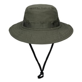 IDOGEAR Wide Brim Boonie Hat Sun Hat for Men Women Fishing Hunting Outdoor Activities with Adjustable Loops Buckle (Ranger Green)