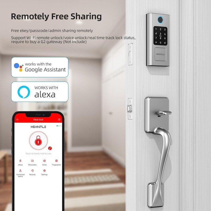 Smart Locks for Front Door, HEANTLE Deadbolt Door Lock Set