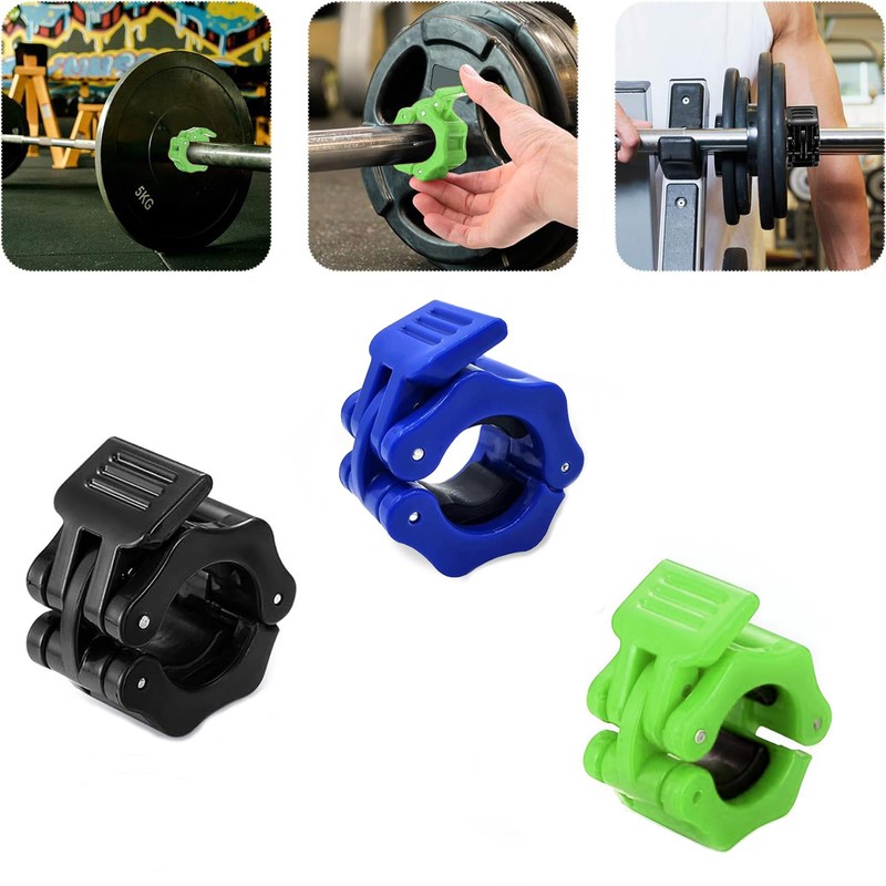 JSUOEO 6 PCS Barbell Clips, 1 Inch/2.5CM Non-Slip Quick Release
