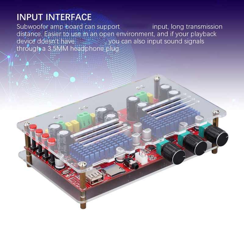 Subwoofer Amp Board 60W+60W+100W 2.1 Channel TPA3116 Chip Bluetooth AUX