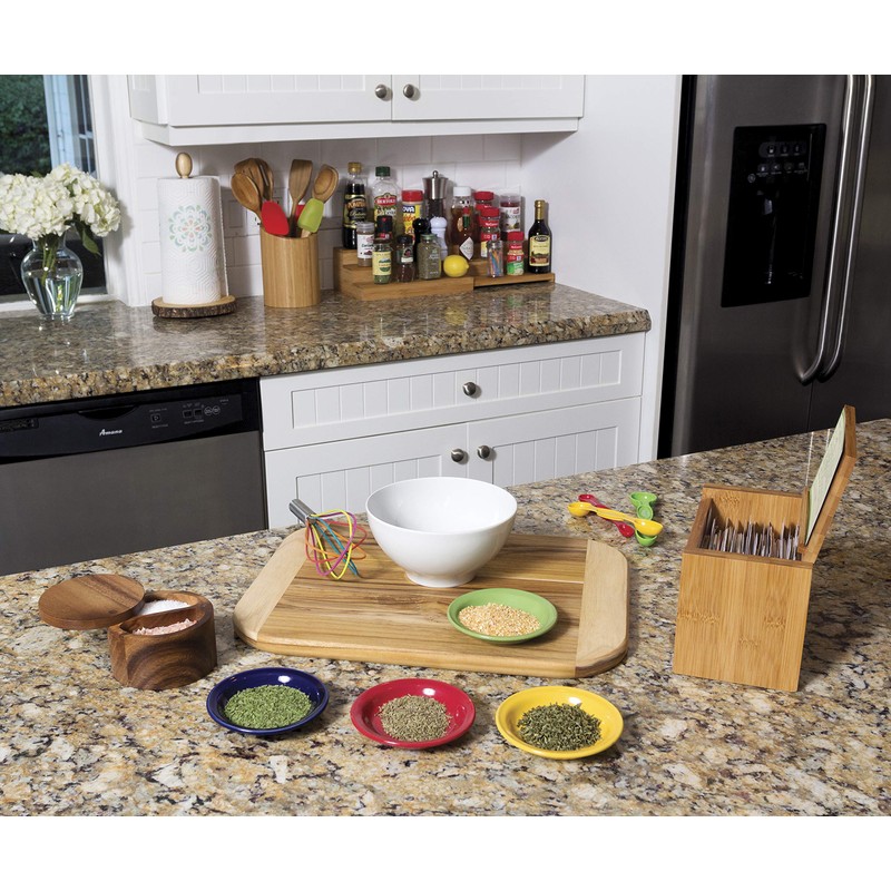 Lipper International 8827 Bamboo Wood Kitchen Tool Holder, 5-1/2" x
