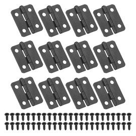 PATIKIL Small Butt Hinges 3/4 Inch, 12 Pack Mini Jewelry Box Hinge with Screw for Jewelry Wooden Boxes Cabinet Drawer Doors Gate, Black