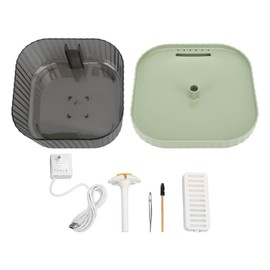 Cat Water Fountain Smart Pet Electric Flowing Water Fountain Automatic Cycle Water Drinker Green