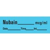 PDC Healthcare AN-28 "Nubain Mcg/mL" Removable Anesthesia Tape with Date,