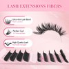 Sixstarhair Individual Eyelashes 80D+100D Thick Cluster Lashes with Bond and