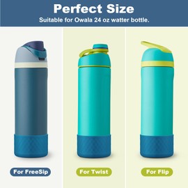 yoelike Silicone Boot for Owala Water Bottle 24 oz, Anti-Slip Protective Sleeve for FreeSip/Twist/Flip, Bottom Bumper Cover for Watter Bottle Accessories
