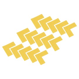 PATIKIL 5s Location Marking Corner 2x2x0.8 Inch 25 Pack L Shaped Floor Marker for Office Table Top, Desk, Warehouse Floor, Yellow