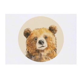 'Cute Brown Bear' Temporary Tattoo - Water Resistant, Skin-Safe, Non-Toxic Transfer (TO00084117)