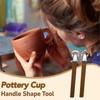 Therwen 2 Pcs Sculpture Scraper Pottery Carving Tool Pottery Cup