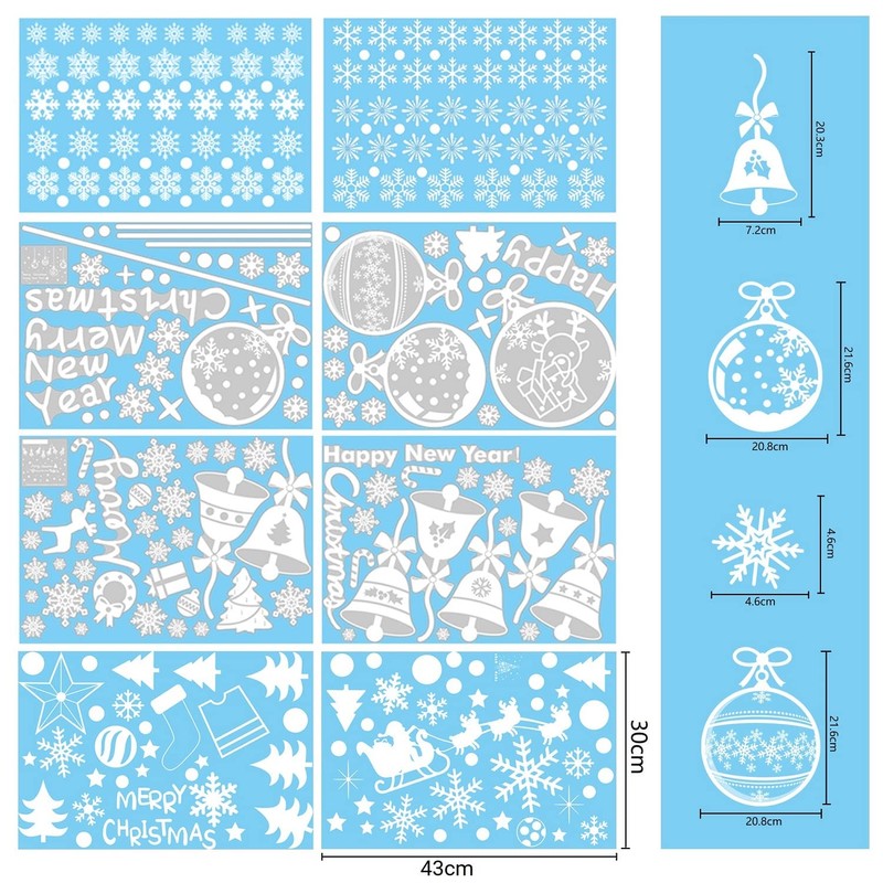 LessMo Christmas window sticker (bells).