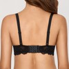 DOBREVA Women's Push Up Bra with Lace Padded Plunge Underwire